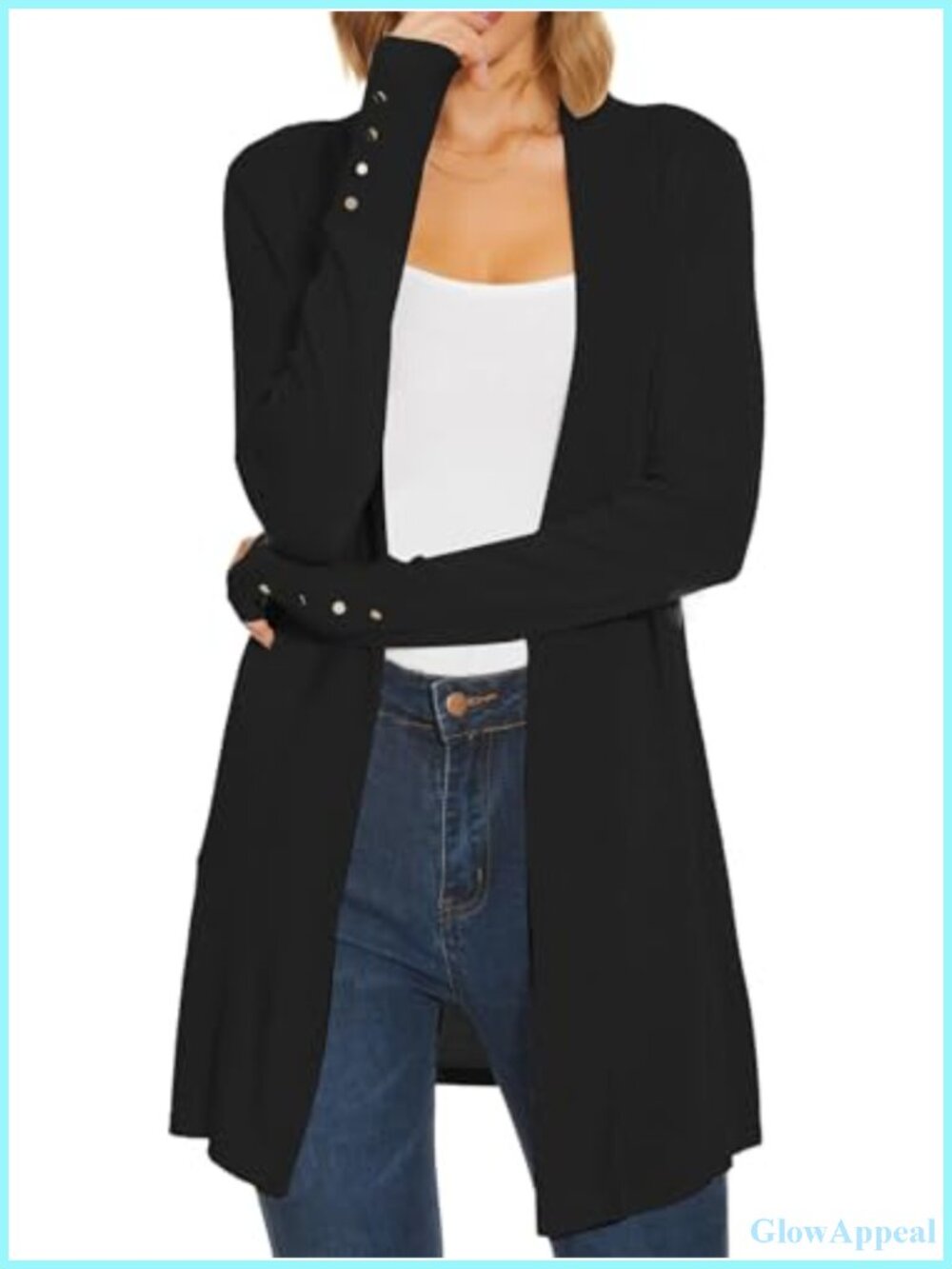 Women's Rayon Cardigan Sweater Open Front Long Sleeve Knit